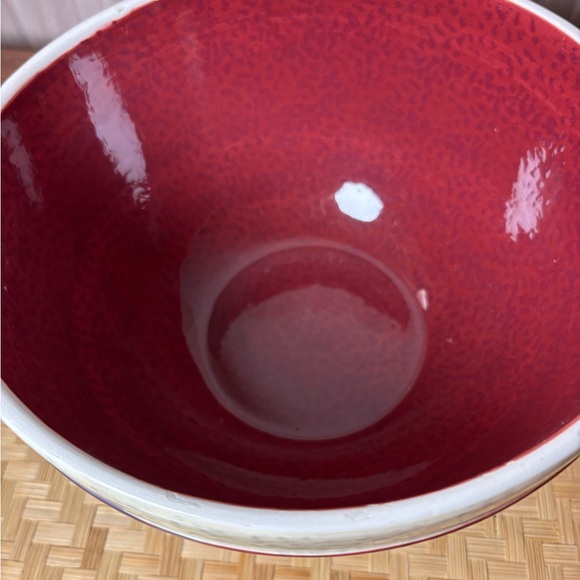 Elegant Blue and Red Star Ceramic Bowl - Picture 5 of 7